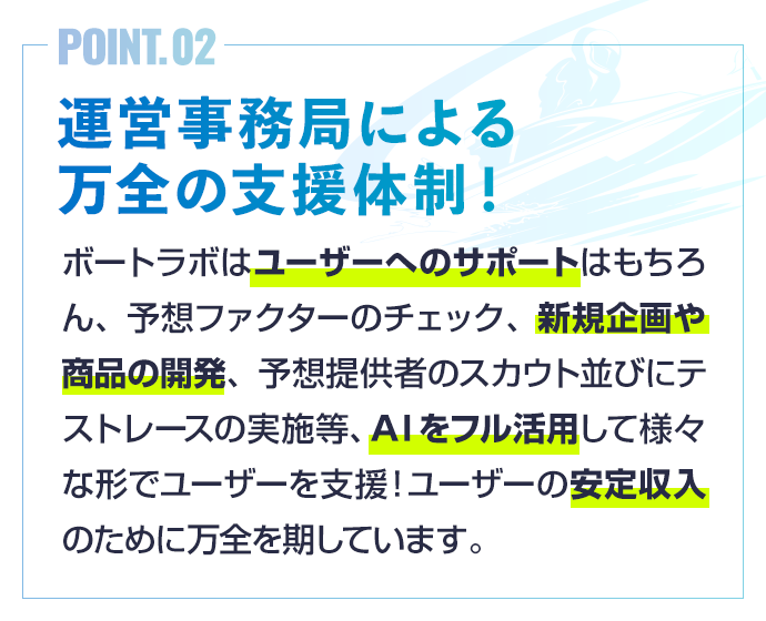 運営事務局による万全の支援体制！